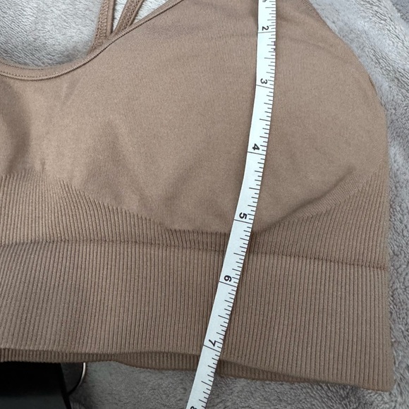 Gymshark tan/taupe y strap sports bra Size XSmall - Picture 4 of 4